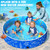FizZeal Foldable Kiddie Pool with Canopy 51In Baby Pool with Shade