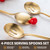 O.C.E. 4 Pcs Serving Spoons Set,Includes 2 Serving Spoons and 2 Slotted Spoon,Large Spoon for Catering Buffet,Matte Gold Utensils,Dishwasher Safe,10.3 Inches