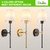 Depuley Battery Operated Wall Sconce: Set of 2 Wireless Wall Lights with 10000mAh Dimmable Bulbs and Remote for Bedroom - Rechargeable 15 Colors Gold Wall Lamp for Living Room Hallway