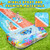40FT Double Slip and Water Slides for Kids Adults Backyard, Extra Long Lawn Water Slides with 2 Bodyboards, Heavy Duty, Giant Inflatable Water Slip Toys with Crash Pad for Summer Outdoor Party
