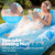 SLOOSH Misting System Inflatable Tanning Pool Lounger Float, 6 in 1 Large Mist Cooling Tanning Bed Floaties with Pillow & Cup Holders, 70" x 46" Blow Up Suntan Lounge Raft Beach Backyard Adults Gifts
