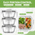 Yiyiring 8 Pack 8 oz Bariatric Meal Prep Container with Lid, Black