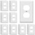 ENERLITES 40 Pack Outlet Covers Wall Plate for Duplex Receptacle, White