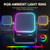 5-in-1 Bluetooth Speaker with Wireless Induction & Phone Holder, 5000mAh Battery, RGB Ambient Light, 360°Rotation, Hi-Fi Sound, Fast Bluetooth 5.3, Compatible with Smartphones / Tablets (Black)