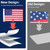 2 Pack 12"x18" Double Sided USA Dune Whip Flags for UTV ATV