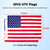 2 Pack 12"x18" Double Sided USA Dune Whip Flags for UTV ATV