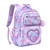 MOONBABY Kids Backpack for Girls Ages 6-12 with Sweet Heart Pocket, 17" Lightweight Elementary Middle School Bookbag, Bowknot Lace Ballet Style