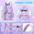 MOONBABY Kids Backpack for Girls Ages 6-12 with Sweet Heart Pocket, 17" Lightweight Elementary Middle School Bookbag, Bowknot Lace Ballet Style