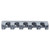 Amazon Basics Rectangular Heavy Duty Wall Mount Broom and Mop Holder, Sturdy Tool Organizer with Hooks and Slots for Garage, Garden, Laundry, Kitchen Organization, 2.36 x 16.9 x 3.35 in, Gray