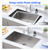 Foozet Undermount Sink Brackets, 28-39.5″Adjustable Undermount Sink Support Brackets, Stainless Steel Support Pole for Kitchen Horizontal Under mount Sink Repair Kit