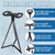 ALEVMOOM Walking Cane with Seat Folding Lightweight, 34 inches 2-in-1 Cane Stool for Adults, Aluminum Walking Stick with Seat, Capacity 330lb Portable Stool for Senior, with Carry Bag-Black