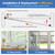 Sliding Door Security Bar, 3 Pack 18"-50" Adjustable Window Security Bars with Rubber Tips, Heavy Duty Door Jammer, Window Bars Security Inside, Window Lock Bar for Home Apartment Travel Patio (White)