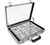 Notwoe® 16"x12" Card Display Case,Table Top Baseball Card Display Case Aluminum Acrylic Lockable,Portable Trade Show Display Case,for Sports Card/TCG/Jewelry Collection.