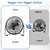 Fanspex 6" Small USB Desk Fan for Home Office Bedroom Desktop, Black