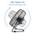 Fanspex 6" Small USB Desk Fan for Home Office Bedroom Desktop, Black