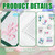 Chumia 8 Pack Embroidered Linen Mahjong Cocktail Napkins Fabric, 8 Style