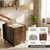 FANTERSI 66L Blanket Basket, Laundry Basket Organizer With Rustic Industrial Design, Blanket Storage Basket For Living Room, Wood And Metal Mesh Construction