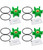 4-Pack 6303-0007-P Impeller Kit for Jabsco Ballast Puppy 18220 Series Pumps