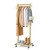 SLEEPING LAMB Small Clothes Racks for Hanging Clothes, Rolling Clothing Rack with Shelves, 60" Metal Garment Rack with Wheels Portable Wardrobe Rack for Small Space, Gold