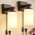 Plug in Wall Sconces Set of 2, Rustic Wall Light with On/Off Switch, 2-in-1