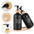 500ml 16.9oz Black Glass Soap Dispenser with Bamboo Pump Refillable Bathroom Hand Soap Dispenser Dish Soap Bottle Luxury Kitchen Bath Decor