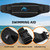 SIXRARI Adult Flotation Swim Belt, Adjustable 3-Section Buoyancy Belt with Reflective Strips for Water Aerobics, Aqua Jogging, Pool Exercise, Swimming Training & Low-Impact Workout (Black, L)