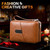 Leather cedar wood case travel humidor case capacity 6pcs(Brown)