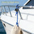 FUENEN Stainless Steel Boat Fender Clips, Quick Release Boat Fender Hangers for Rails & Cleats, Adjustable Pontoon Boat Bumper Clips, 4 Pack