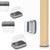 Rectangle Chair Leg Floor Protectors for Hardwood Floors, Clear Silicone Furniture Caps with Felt Pads No Scratch & Noise Rectangle Chair Glides Feet Covers 8 Pack, L (Fit L: 1.3-1.7", W: 0.6-0.8")