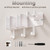 HAVICATO Hair Tool Organizer Wall Mount, Hair Dryer & Curling Iron Storage