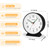 4.5 Inch Small Desk Clock Battery Analog Alarm Clock for Bedroom, Black