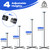 Boat Cover Support Poles, Heavy Duty 25"-62" Sectional Adjustable (2 Pack)