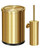 2.4Gallon Gold Bathroom Trash Can with Wall mounted Toilet Brush Set