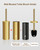 2.4Gallon Gold Bathroom Trash Can with Wall mounted Toilet Brush Set