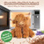 Highland Cow Stuffed Animals, Microwavable & Weighted Stuffed Animal, Highland Cow Plush for Warmth Comfort, Heatable Coolable Lavender Scent Toy, Cute Soft Plushies Gifts for Kids Boy Girl and Adults