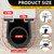 Jin&Bao Garage Door Bottom Rubber Seal 5/16" T-End 16FT & 2 End Plugs Black