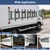 Eastrexon 4+4 Trailer Ladder Rack, Heavy Duty Steel Ladder Rack with 8 Elastic Ropes for Truck, Open and Enclosed Trailer Side Wall Mount, Indoor/Outdoor Storage Rack for Ladders 350 LBS Capacity