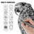 HUJUGAKO Black Gel Pens,6 Nib Acrylic Gel Pens, Large Capacity Highlighter Gel Ink Pens for Drawing,Sketching,Illustration,Card Making, Bullet Journaling (Black)