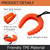 YANMAKE 10 Pack First Responder Door Stops, Orange Door Stopper Wedges