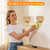 OUTON 2 Light Bathroom Wall Lights, Rechargeable Battery Operated Wall Sconce with Tulip Glass Lampshade, Remote, Touch Control, Dimmable, 8000mAh Battery, Wall Lamp for Mirror Living Room, Orange