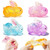 4PCS Glitter Stress Ball, Rabbit Slow-Rise Fidget Toys for Kids Adults
