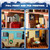 Christmas Holiday House Building Set, 5 in 1 Model Buildings Blocks Kits