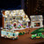 Christmas Holiday House Building Set, 5 in 1 Model Buildings Blocks Kits