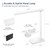 Lepro LED Desk Lamp 9.5W 800lm, Metal Desk Light for Home Office, White