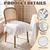Hillsuren 4 Pcs Ruffle Chair Cushions Cover 17.5''x17.5'' French Chair Pad Slipcover with Ties Ruffled Skirt Seat Cover Farmhouse Decor Covers Only, for Home Dining Kitchen Chairs Cushion