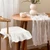 Hillsuren 4 Pcs Ruffle Chair Cushions Cover 17.5''x17.5'' French Chair Pad Slipcover with Ties Ruffled Skirt Seat Cover Farmhouse Decor Covers Only, for Home Dining Kitchen Chairs Cushion