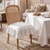 Hillsuren 4 Pcs Ruffle Chair Cushions Cover 17.5''x17.5'' French Chair Pad Slipcover with Ties Ruffled Skirt Seat Cover Farmhouse Decor Covers Only, for Home Dining Kitchen Chairs Cushion