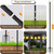 AILBTON 10Ft String Light Poles 4 Pack,Light Poles for Outside Lights,Outdoor with Fence Brackets Hanging Lights,Metal Stand Deck Patio Backyard