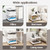 Natwind 2 Tier Laser Printer Stand,24''x20'' Under Desk Printer Cart, White