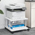 Natwind 2 Tier Laser Printer Stand,24''x20'' Under Desk Printer Cart, White
